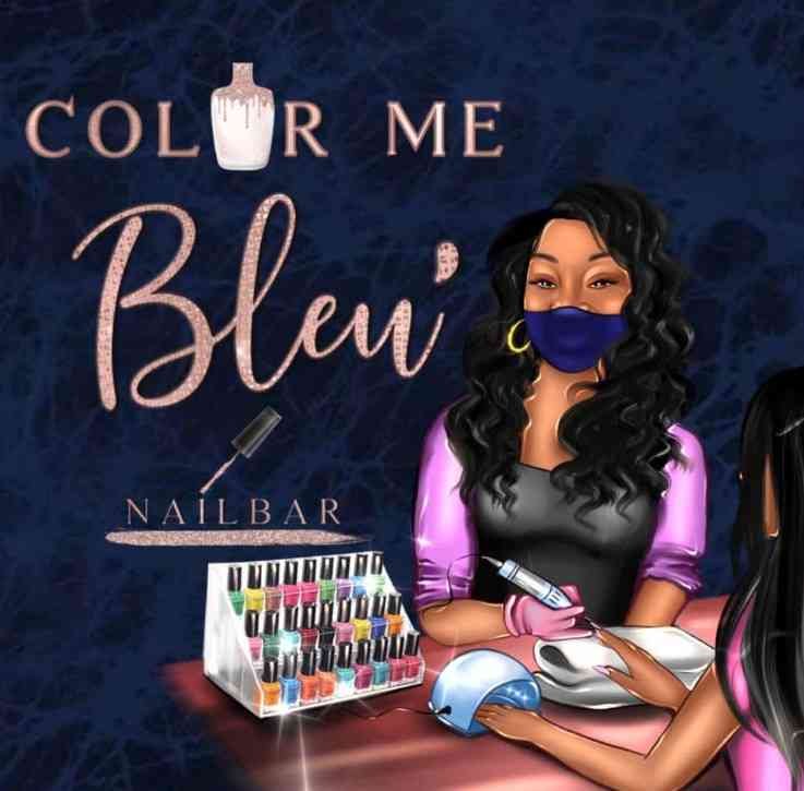 Color Me Bleu’ Nail Bar Logo